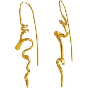 ✨ Chic Spiral Threader Earrings | 14K Gold & Silver Dangle Earrings